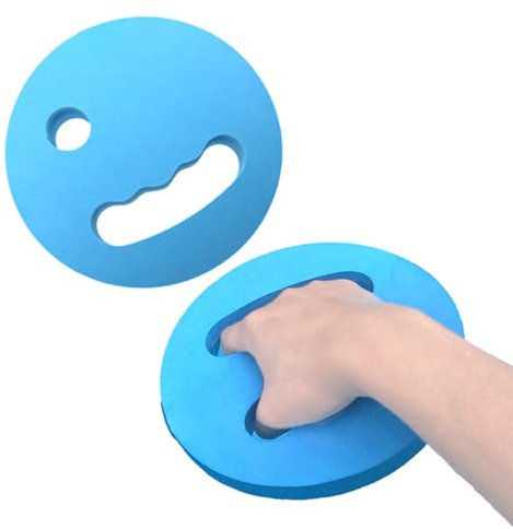 Wassergewichte für Poolübungen, EVA Handheld Swim Discs, Water Aerobics Set 7,09 x 7,09 x 1,18 Zoll, leicht, ohne Clip Grip, 2 Pack Blau, für Aquatic Fitness, Swim Training