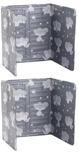 Garneck 2pcs Foil Oil Splash Guards for Cooker Hob Splatter Guard for Cooking Oil Splatter Shield Kitchen Baffles Grey