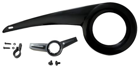 Kiuiom Bike-Ketten-Schutzschutz,Fahrradkettenabdeckung Schwarz,Rad Ketten Schutz,Fahrradkettenschutz,Kettenschutz Fahrrad für 32-38T Fahrradzubehör,PP Umweltfreundlicher Kunststoff,48 * 18 cm