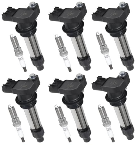 MANATEE UF569 Ignition Coil Pack & 90117 Double Iridium Spark Plug Set for Chevy Traverse Malibu Equinox Impala Camaro Buick Enclave Allure LaCrosse GMC Acadia Canyon Terrain Cadillac ATS XTS STS