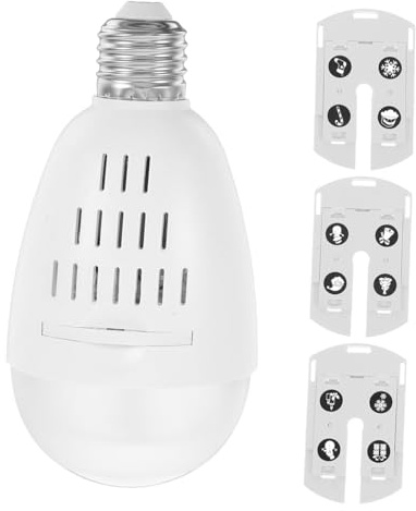 Hoement Proiettore LED Natalizio Multifunzione per Esterno e Interno con Pattern Sostituibili Lampada di Decorazione per Giardino Festa e Natale