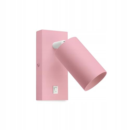 Wandlampe Wandleuchte Kinderleuchte Kinderlampe 1-flammig GU10 Verstellbar Lampenschirm Lampe aus Serie (N975-KW1-R)