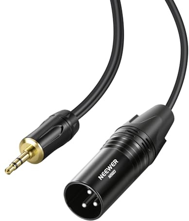 NEEWER 3.5mm to XLR Cable, 10 ft Male to Male Audio Cord Adapter with 1/8 AUX TRS Connector for Phone Tablet Laptop Voice Recorder MP3 Player Mixer Speaker Preamp, Not for Microphone Use, MS023