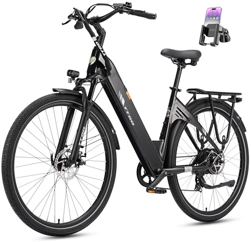 ttgo 28 Zoll E-Bike für Erwachsene, Elektrofahrrad 250W Motor 36V 18Ah Akku, 80–120 km Reichweite, 25 km/h City ebike mit 7-Gang Schaltung, LCD Display, E-Bike für Damen Herren, C3 SE