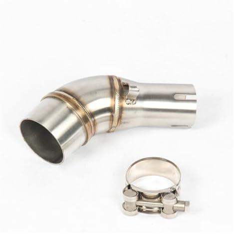 Tuyau Intermédiaire De Liaison D'évent D'échappeme pour YZF pour R25 R3 pour MT-03 Pot D'échappement Moto 51 Mm, Système D'échappement Silencieux Raccordement Tube Liaison Central(Type B)