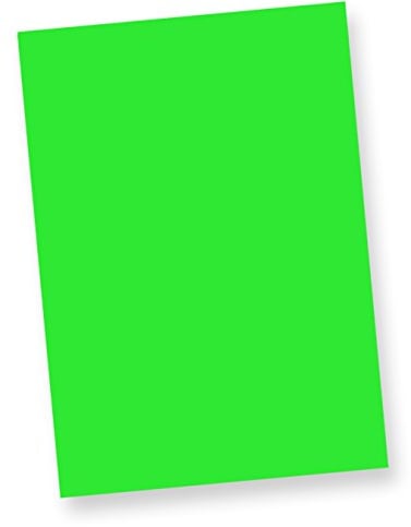 Neonpapier NEON Grün 100 Blatt DIN A4 80 g/qm | farbiges Briefpapier Leuchtpapier Party Deko Rückseite weiß Format 210 x 297 mm extrem grell leuchtet bei Schwarzlicht
