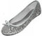 Shoes8teen Women's Sequins Ballerina Ballet Flats Shoes 2001 Silver Sequins UK 5/6
