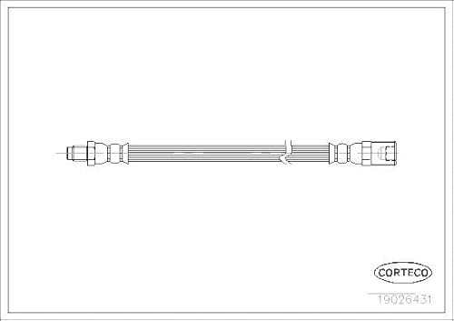 Corteco 19026431 Bremsschlauch hinten außen | 19026431 passend für | 19026431
