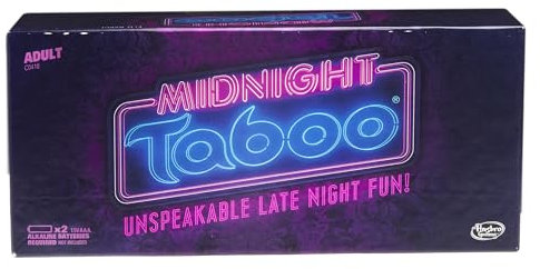 Hasbro Gaming Midnight Taboo Brettspiel für Erwachsene; lustiges und lustiges Partyspiel für Erwachsene; Spiel mit unaussprechbarem Spaß, für 4 oder mehr Spieler, Mehrfarbig