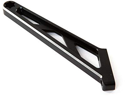 LOSI LOS351007 Chassis brace, rear, black, aluminum: DBXL-E, Grey/Silver