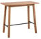 AC Design Furniture Bartisch Petra, B: 117 x T:58 x H: 105 cm, Furnier, Braun