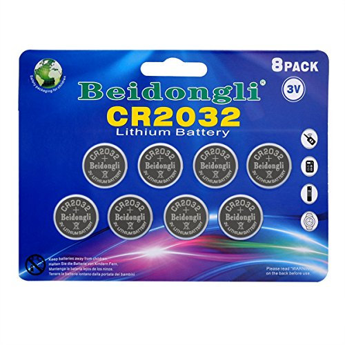CR2032 3v Lithium Battery Button Coin Cell Battery for Watches calculators led Candles (8pack)