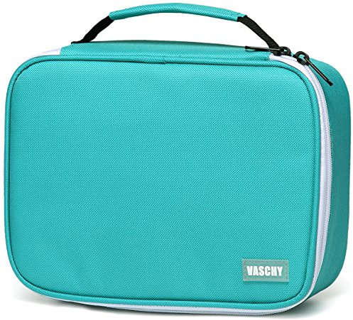 VASCHY Estuche Escolar Grande, Estuche 3 Compartimentos Estuche Lapices para Niña Niño Adolescentes Adultos Estuches Multifuncional con Compartimento Extraíble para Escuela Oficina Trabajo, Turquesa