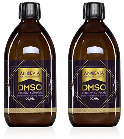 ANCEVIA® DMSO 2x500ml - 99,9% Reinheit Ph. Eur. - Dimethylsulfoxid Pharmazeutische Qualität - Lösungsmittel Braunglas - Dimethyl Sulfoxid Reinsubstanz - Hochreine Qualität - Trägersubstanz
