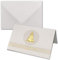 NEUSER PAPIER 25 Sets Weihnachtskarten DIN B6 ÖKO-Doppelkarten mit hochwertiger Blind- und Folienprägung - Goldener Weihnachtsbaum - Inklusive Umschläge in Weiß - Format 17,0 x 11,5 cm B6
