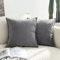 MIULEE 2er Set Samt Kissenbezug Flansch Kissenhülle Dekorative Sofakissen Dekokissen Umwickelte Kante Kissenbezüge Zierkissenbezug für Sofa Wohnzimmer Schlafzimmer 40x40 cm Dunkelgrau