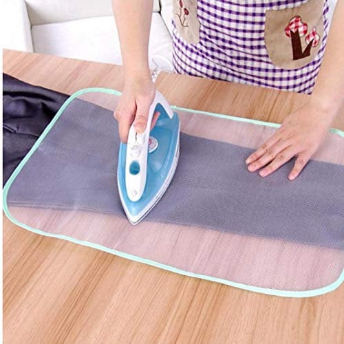 2 Pcs Protective Ironing Cloth High Temperature Board Press Iron Mesh Insulation Pad Guard Protection Clothing Home Accessories(Color Random)
