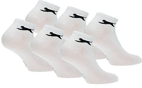Slazenger 6 Paar Socken Sneaker Knöchelhöhe, ausgezeichnete Baumwollqualität (Weiß, 43-46)