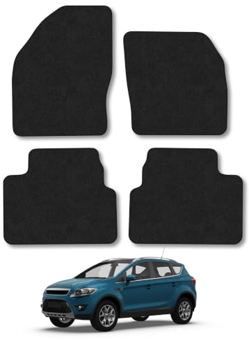 Ford Kuga (2008-2012) Carpet Car Mats | Black Edge Trim Tailored Fit Floor Mats Full Coverage Protection Accessories Easy Clean Anti Slip Made in the UK