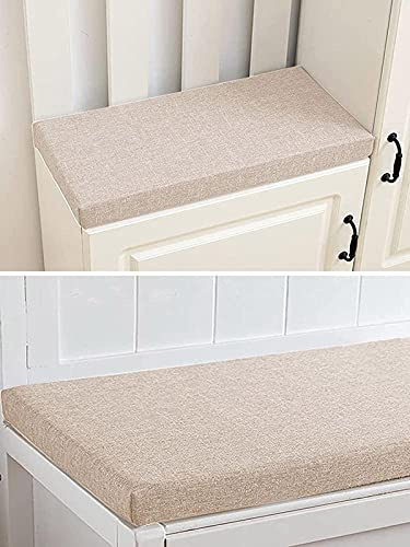 Gartenbank-Kissen für 2- und 3-Sitzer, für drinnen und draußen, 100 / 120 cm, Terrassenschaukel, 90 x 30 x 5 cm, Beige