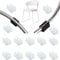 32pcs Patin Pied Chaise Tube Embout Tampon Capuchon Bouchon Protection Plancher Meuble Forme U en Plastique Chaise Casquettes,Chaise Jambe Caps Tube Pince (10mm,Weiß)
