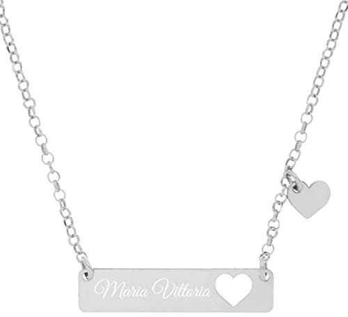 Giuzi Collana Con Nome Personalizzabile In Vero Argento 925 Da Donna (argento)