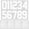 SAVITA 147PCS Heat Transfer Letters and Numbers, Waterproof 8 Inch Iron on Numbers and 2 Inch Iron on Letters for DIY T-Shirt Bags (White)