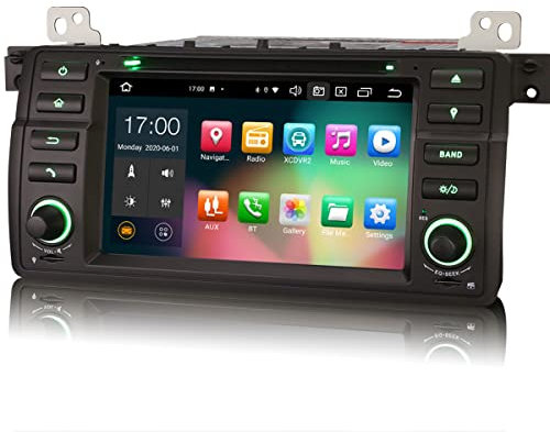 Erisin Android 12 8-Core 4GB+ 64GB Car Stereo DVD Player Head Unit for BMW 3 Series E46 M3 Rover 75 MG ZT 7 Inch DAB+ Radio Support GPS Sat Nav Wireless CarPlay Android Auto DSP Bluetooth WiFi TPMS