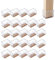 CYH Set di 24 protezioni per piedi per sedia in silicone, trasparenti, con piedini rettangolari, tampone per sedie e mobili con cuscinetti in feltro per pavimenti in legno massiccio, 21 x 42 mm