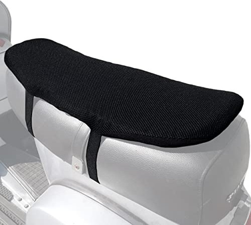 Auto Accessori Lupex Cuscino Per Sedile In Gel per Moto e Sooter in 3d, Coprisella Copertura Sella, Coprisedile Regolabile Antiscivolo Traspirante e Flessibile, misure 62 x 29 x 3 cm