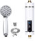 Mini Durchlauferhitzer Elektrische Durchlauferhitzer mit Bad Dusche Kit, Mini Instant Warmwasserbereiter Durchlauferhitzer Tankless für Badezimmer Küche, ohne Stecker (Weiß-5500W mit Duschset)