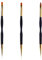 Pinceaux à Ongles, 3 pcs Pinceau à Ongles en Gel, Pinceaux pour Nail Art, Stylo D'art D'ongle à Double Extrémité, pour Nail Art DIY
