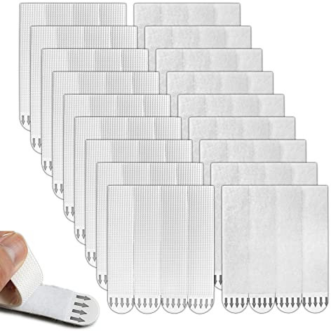 Brelet Lot de 36 paires (72 bandes) de bandes de suspension très résistantes, autocollants pour cadre photo pour mur, bandes de fixation double face, fixation murale amovible sans dommages pour