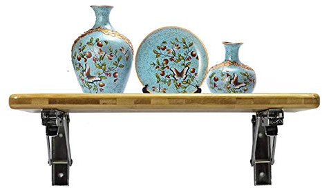 CAZARU Pata de Soporte para Muebles Soporte Triangular Soporte Plegable Estante rodante Bandeja Librería con Tablero de Madera X2