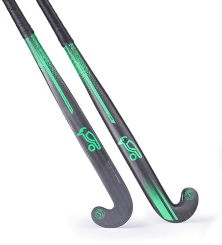 KOOKABURRA Cyber Mid Bow Hockeyschläger Feldhockeyschläger, schwarz/grün, 36.5 Light