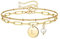 TINGN Armband Damen Mädchen, Mehrlagige Armbänder mit Perle Buchstaben Armband mit Buchstaben L Geschenke für Frauen Armband Zierlich Damen Mädchen Damenschmuck Weihnachten Geschenke für Frauen Mama