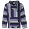Siesta Felpa con Cappuccio Baja - Maglione Messicano Jerga con Cappuccio Hippie Festival per Uomo e Donna (Viola e Lavanda, XL)