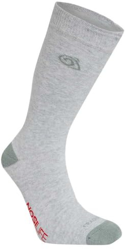 Craghoppers Unisex Nosilife Travel Socken, soft grey marl-lichen green, 36|37|38