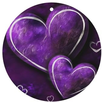6 Pcs Purple Hearts Car Air Fresheners Hanging Air Freshener for Car Fresheners Funny Aromatherapy Tablets Hanging Fragrance Scented Cards for Car Office Closet