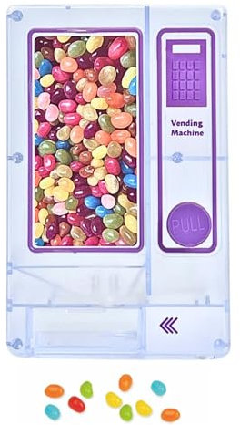 Desktop Candy Dispenser - Mini Candy Vending Machine, Manual Dispenser for Office and Home, Gift Idea for Girls, Friends, and Girlfriends - Perfect for Halloween Party & Birthday Presents（Purple）