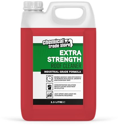 Chemical Trade Store - Roof Cleaner - Mould, Mildew, Lichen, Algae Remover | Concentrate Outdoor Cleaning Treatment | Suitable for Decking, Driveways, Path and Patios - 2.5 Litre