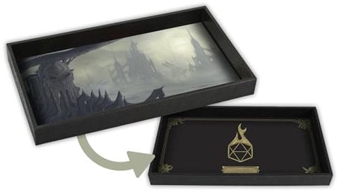 Forged Dice Co. Würfeltablett 35,6 cm – wendbare Würfelrollmatte – kompatibel mit Brettspielen und Tisch-RPGs wie Dungeons and Dragons Pathfinder Rollenspiele – The Outlands