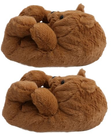 LIFKOME pantofole a forma di orsacchiotto pantofole femminili invernali per animali Caldo scarpe riscaldanti scarpe termiche animali pantofola invernale Peluche