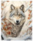 Diamond Painting Loup Peinture Diamant Adulte DIY Peinture Broderie Diamant Painting Kit Complet Pour Décoration Murale 30x40cm