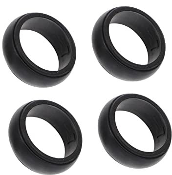 OATIPHO 4pièces Anneaux De Silicone Pour Doigts Lot De Accessoires De Sport Pour Hommes Confortables Et Antidérapants Pour Éviter Les Éraflures De Bague De Mariage Noir