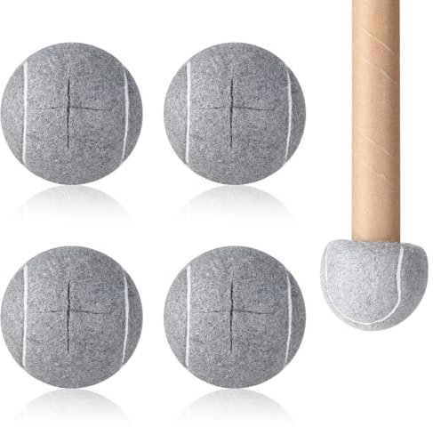 Pelotas de tenis precortadas para andadores, sillas, fundas de patas de mesa de tenis para patas de muebles y protección del suelo, almohadillas de fieltro deslizantes, paquete de 4