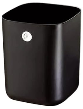 Poubelle noire de 6 L pour la maison, le bureau, idéale pour le salon, la cuisine, la salle de bain, la chambre à coucher, les toilettes, le dortoir, tonneau de rangement élégant pour les déchets de