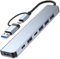 Hub USB C 8 en 1, adaptateur USB C avec USB 3.0 + 2 Type C, charge PD 100 W, 5 ports USB 3.0, USB C Hub multiport pour ordinateurs portables, compatible PC, tablette, MacBook Air/Pro, iPad Pro, iPhone