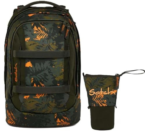 Satch Pack Schulrucksack Set 2tlg. inkl. Pencil Slider (Jurassic Jungle)