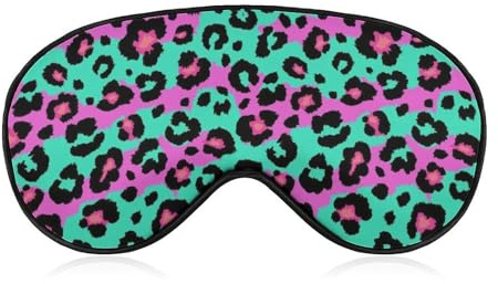 Cmagnifico Augenmaske aus glattem Stoff, Leoparden- und Zebra-Schlafmaske, Schlafmaske mit verstellbarem Kopfband für Männer, Frauen